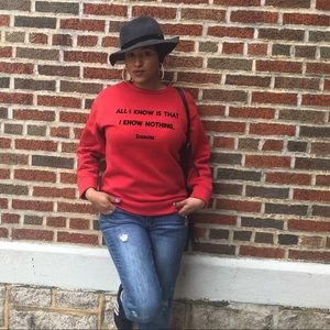 zara socrates sweatshirt